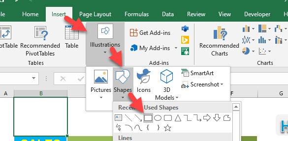 Excel Hyperlinks: Buttons