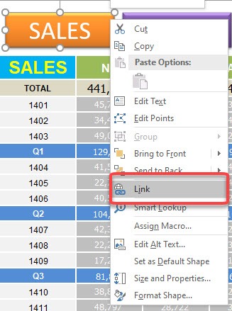 Excel Hyperlinks: Buttons