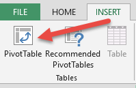 insert pivot table