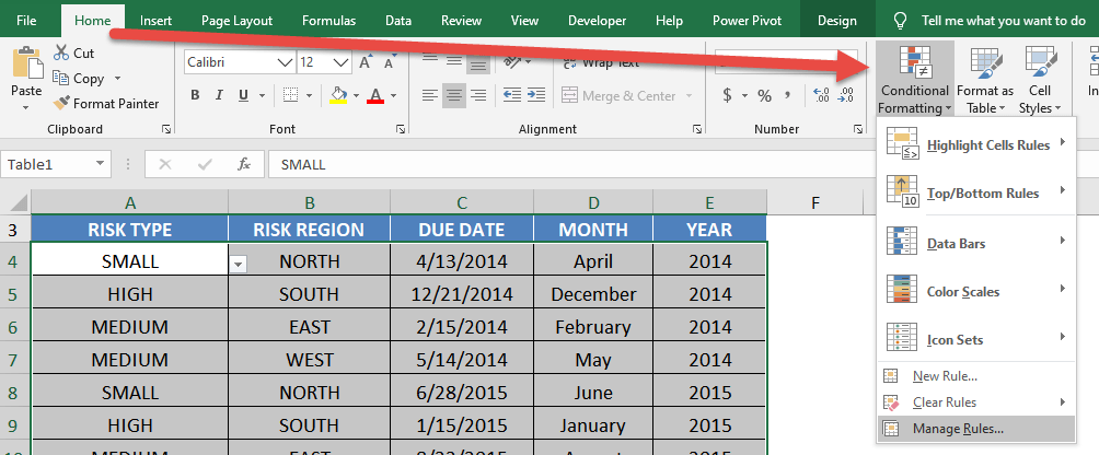 Conditionally Formatting A Drop Down List