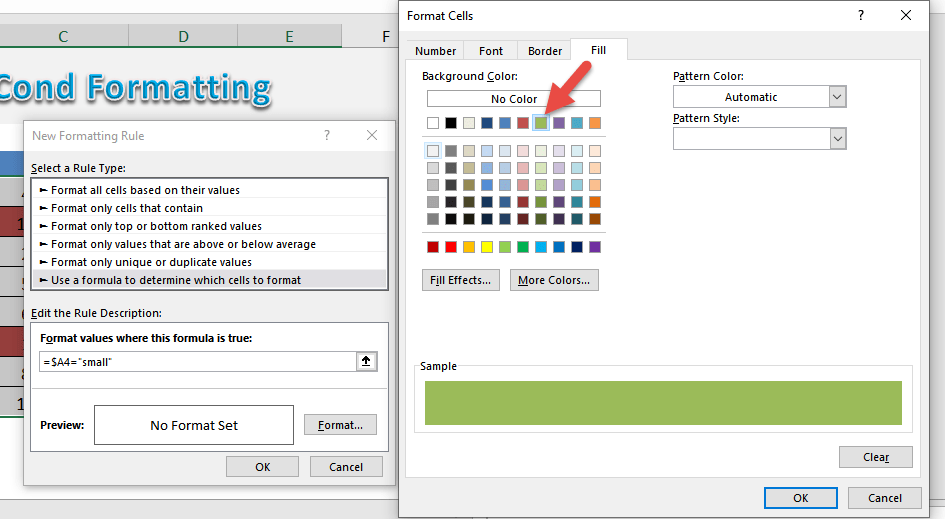 Conditionally Formatting A Drop Down List