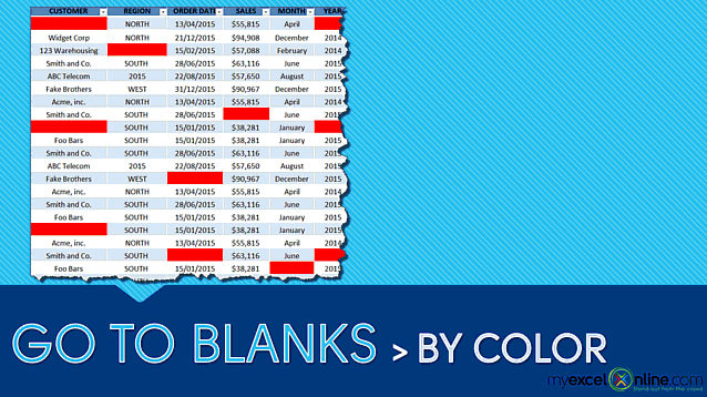 Find Blank Cells In Excel With A Color