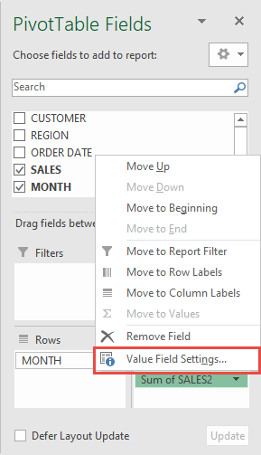 Icon Sets in Pivot Table