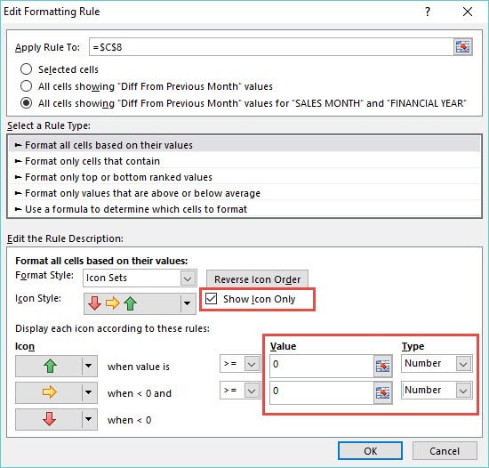 edit formatting rule