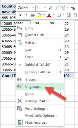 Count VS Sum in Pivot Tables