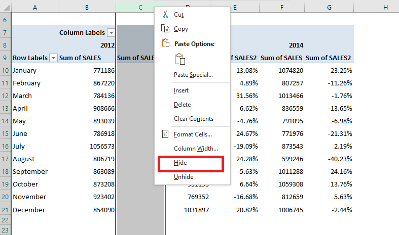Show The Difference From Previous Years With Excel Pivot Tables | MyExcelOnline