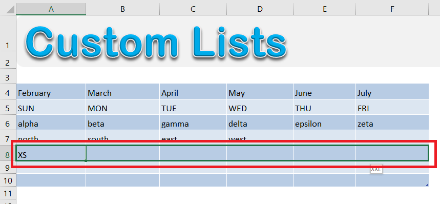 How do I make a nice list in Excel?