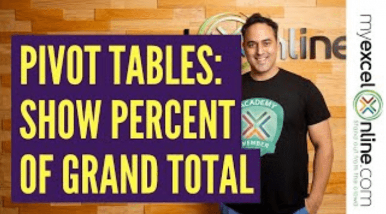 Show The Percent of Grand Total With Excel Pivot Tables