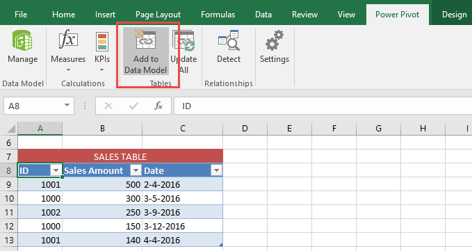 Linking Excel Tables 07
