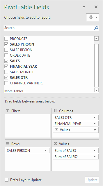 Show The Percent of Parent Column Total With Excel Pivot Tables