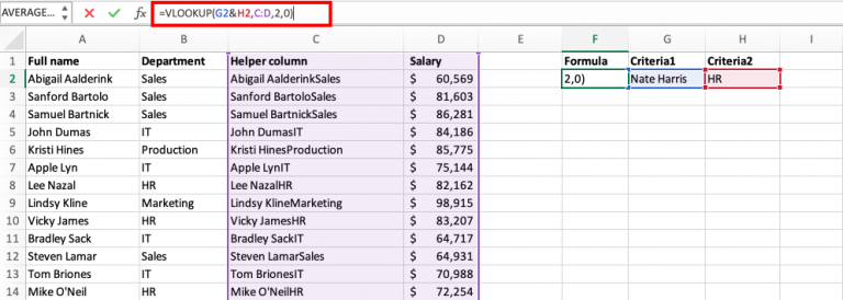 Excel vlookup multiple criteria myexcelonline