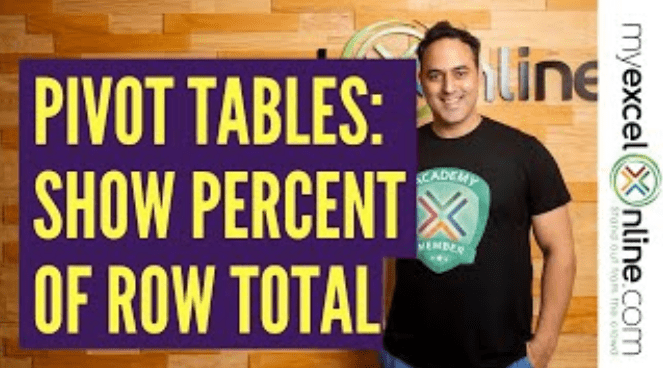 Show The Percent of Row Total With Excel Pivot Tables