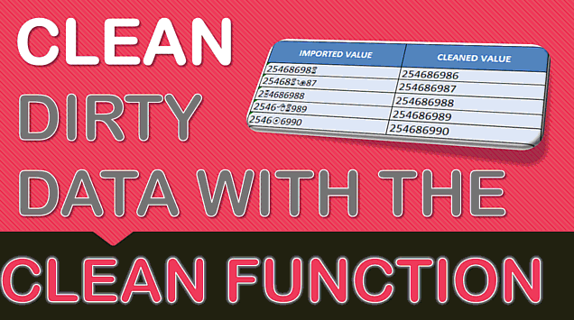 Cleaning Data with Excel’s CLEAN Formula
