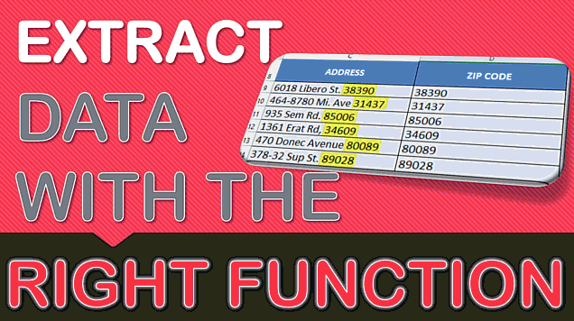 Extracting Data with Excel’s RIGHT Formula