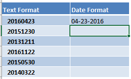 Flash Fill - Convert Text to Dates 02