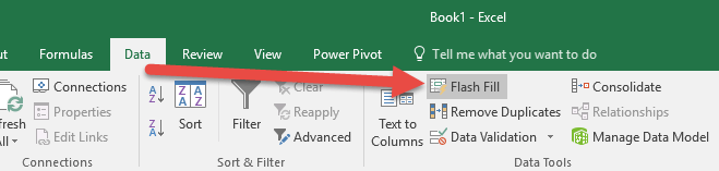 how to do the flash fill on mac 2016