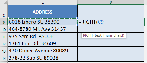Extracting Data with Excel's RIGHT Formula