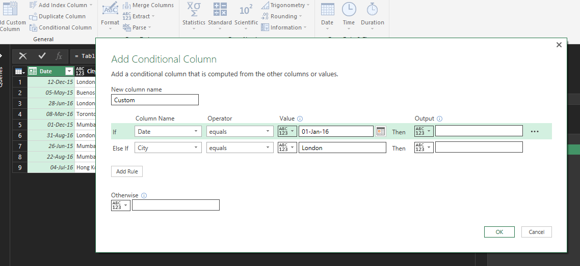 Conditional Columns