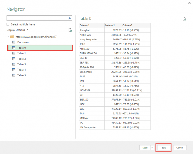 Import Web Data Using Power Query | MyExcelOnline