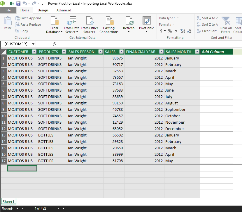 Importing Excel Workbooks 10
