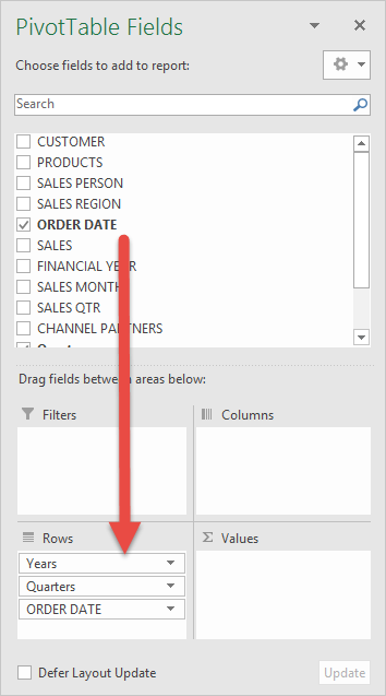 Excel Chart Monthly And Quarterly