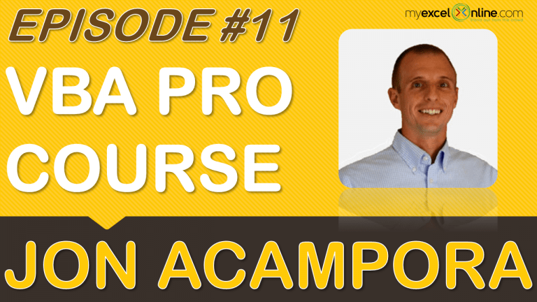011: Excel VBA Pro Course with Jon Acampora