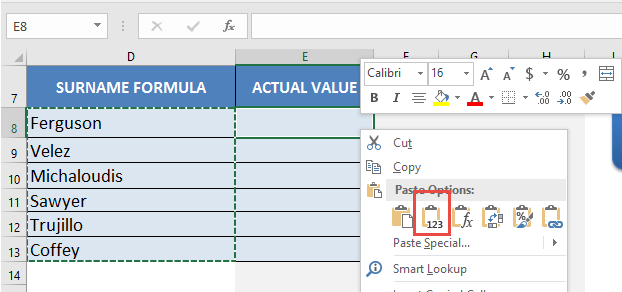 How to Convert Formulas to Values