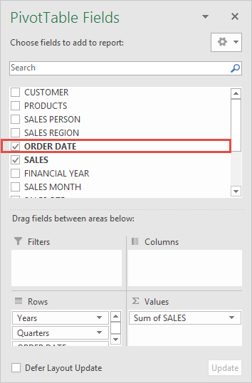 Cannot group that selection in an Excel Pivot Table 