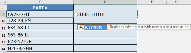 Remove Second Hyphen with Excel's SUBSTITUTE Formula | MyExcelOnline