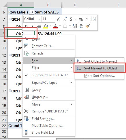 Sort by Largest or Smallest With Excel Pivot Tables | MyExcelOnline