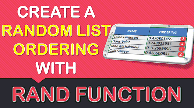 Create a Random List with Excel’s RAND Formula