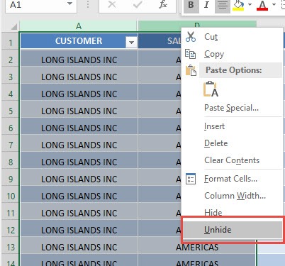 How to Unhide Columns in Excel | MyExcelOnline