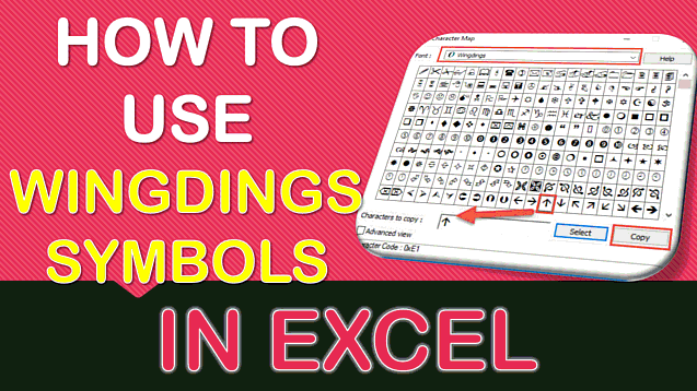 How to Use Windings Symbols in Excel