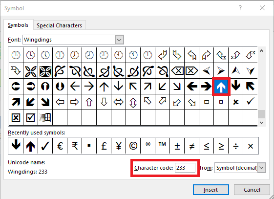 How to Use Wingdings Characters in Excel | MyExcelOnline