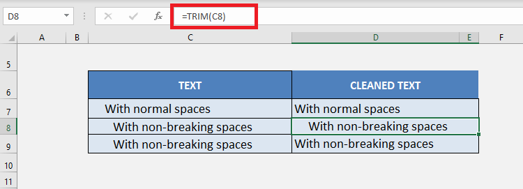 excel remove trailing spaces