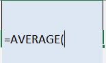 Average of Values with Excel