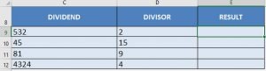 How to Divide in Excel with Division Formula