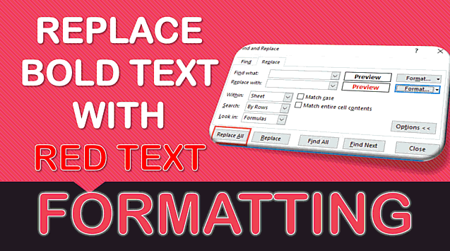 Replace Excel Formatting with Another Formatting
