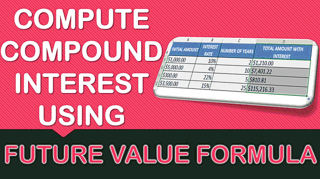 Calculate the Compound Interest with Excel's FV Formula