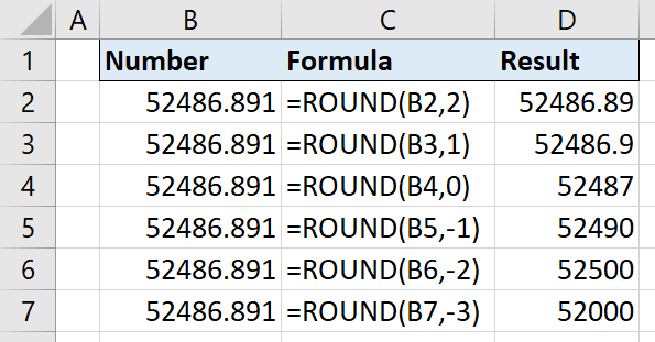 how to round numbers in excel