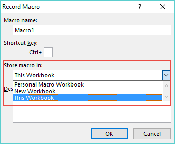 personal macro workbook excel 2016