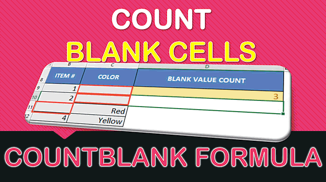 CountBlank Formula in Excel