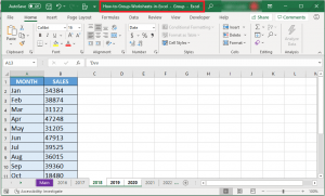 How to Excel Group Sheets | MyExcelOnline