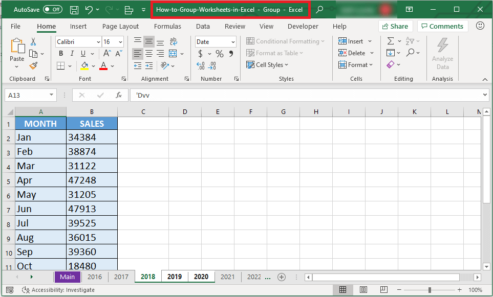 How to Group Sheets in Excel: A Step-by-Step Tutorial | MyExcelOnline