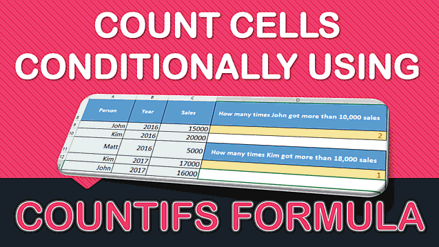 CountIfs Formula in Excel