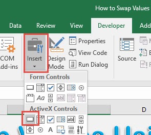 How to Swap Values Using Macros in Excel