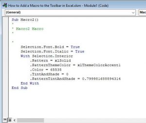 How to Add a Macro to the Toolbar in Excel | MyExcelOnline