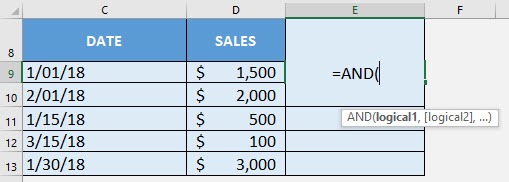 AND Formula in Excel