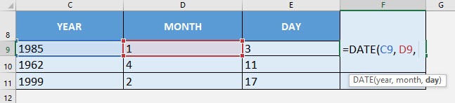 DATE Formula in Excel
