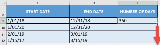 DAYS360 Formula in Excel